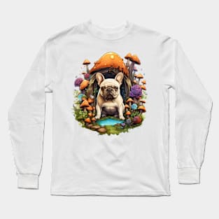 French Bulldog In a Fairy Forest Long Sleeve T-Shirt